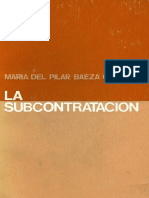 423 María Del Pilar Baeza - La Subcontratación PDF