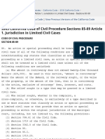 Article 1. Jurisdiction in Limited Civil Cases - Sections 85-89 