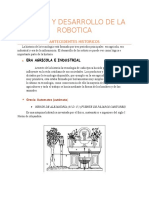 Origen y Desarrollo de La Robotica