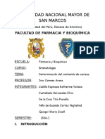 Determinación de cenizas en harina de trigo