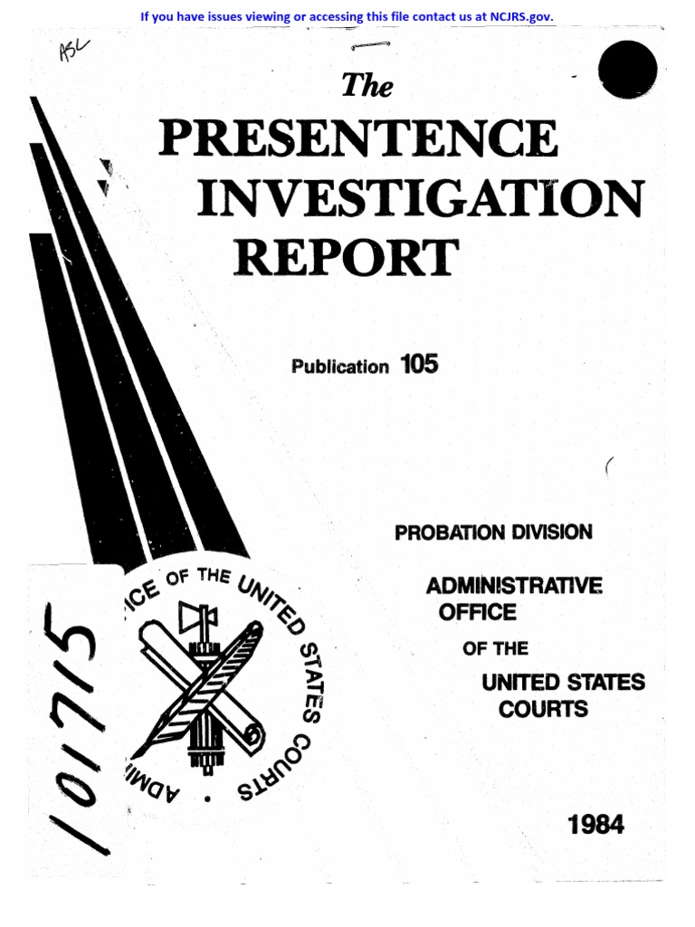 Presentence Investigation Report Guide | PDF | Presentence ...