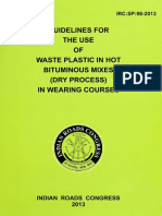 IRC SP 98 2013 Waste Plastic Dry Process PDF