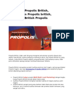 Kelebihan Propolis British, Keunggulan Propolis British, Kelebihan British Propolis