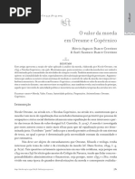 O Valor Da Moeda Em Oresme e Copérnico '