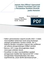 Analisis Keamanan Dan Efikasi Liposomal Insulin (IGF-1) Dalam Formulasi Gel Cair Untuk Perawatan Rambut Rontok Pada Hamster