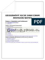 Revision Notes For All Topics (Geography)