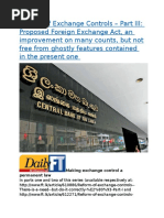Reform of Exchange Controls – Part III  Proposed Foreign Exchange Act, an improvement on many counts, but not free from ghostly features contained in the present one.docx