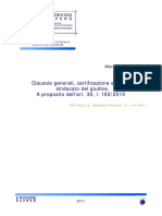 Carinci - Clausole Generali, Certificazione e Limiti Al Sindacato Del Giudice