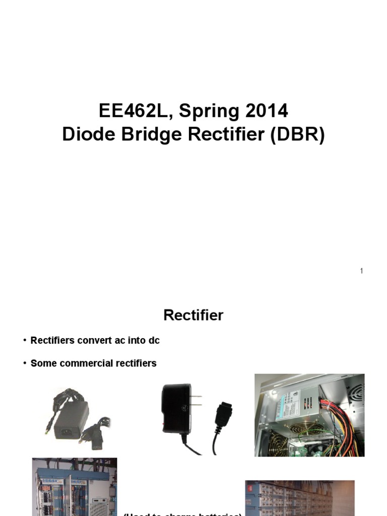 EE462L Diode Bridge Rectifier PDF Rectifier Root Mean Square