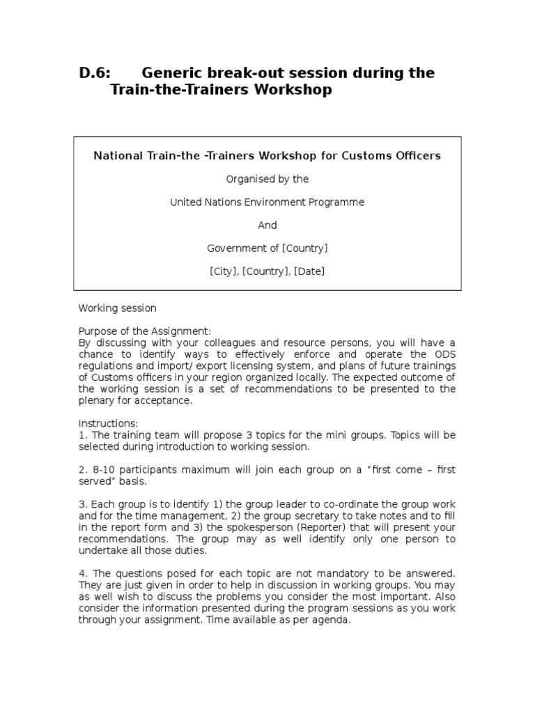 Customs Training on ODS Regulations | PDF | Customs | Strategic Planning
