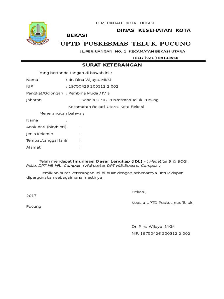 Surat Ket Idl