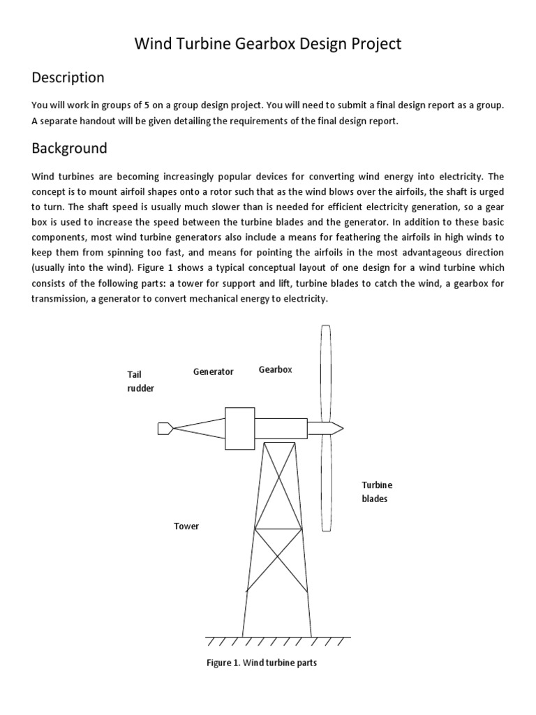 Wind Turbine Gearbox Design Project.pdf Transmission (Mechanics) Turbine