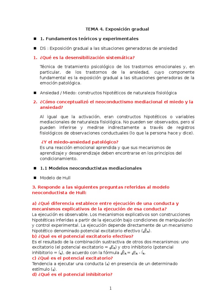 Exposición Gradual en Tratamiento de Fobias | PDF | Fobia | Ansiedad