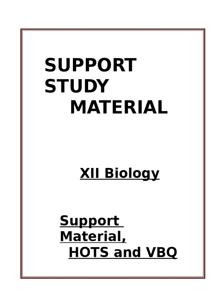 Support Material | PDF | Sexual Reproduction | Dominance (Genetics)