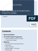Newcore Project & Is Transformation Programme Update: Finance & Performance Committee