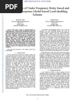 A Comparison of Under Frequency Relay Based and