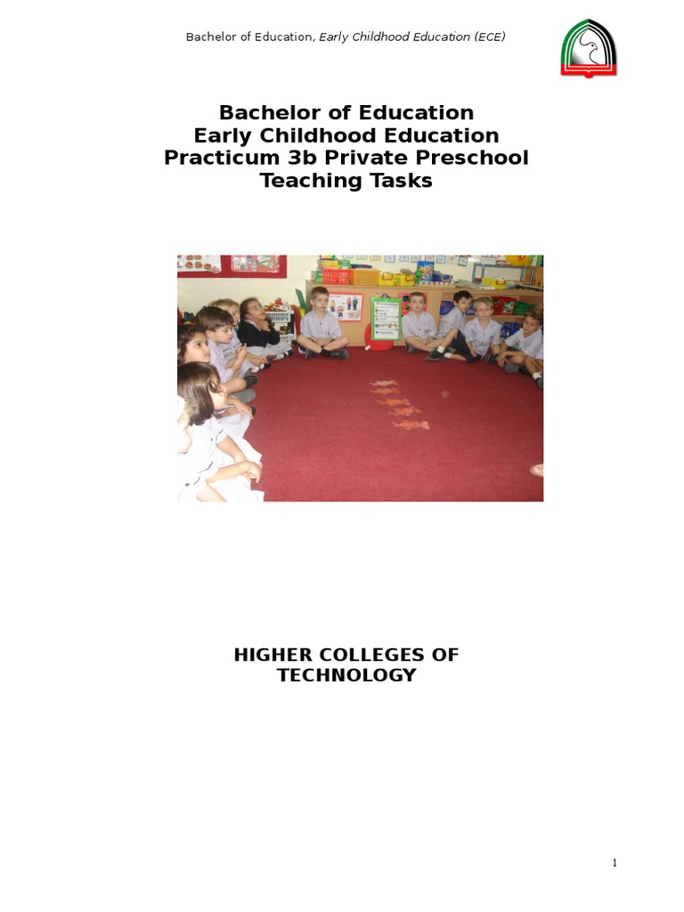 Early Childhood Practicum Guide | PDF | Preschool | Early Childhood ...