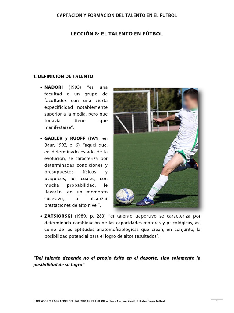 8 El Talento en Futbol | Descargar gratis PDF | Asociación de Futbol