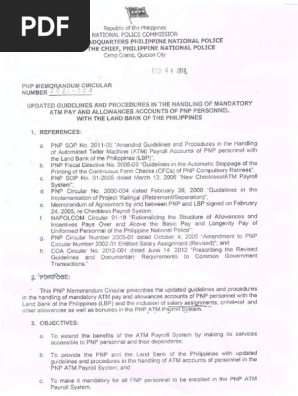 SALARY OF PNP (ATM)