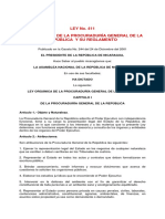 5 - Ley No. 411 Ley Organica de La Procuraduria y Su Reglamento