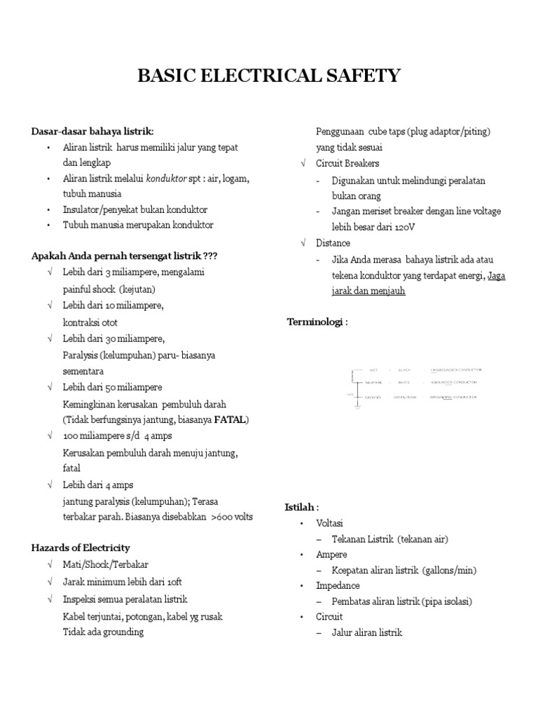 BASIC ELECTRICAL SAFETY GUIDELINES | PDF