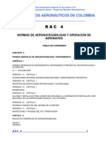 RAC 4 - Normas de Aeronavegabilidad y Operación de Aeronaves