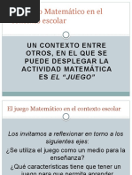 El Juego Matemático en El Contexto Escolar