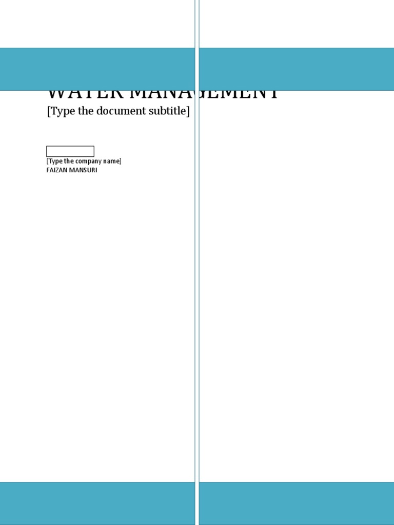 Comprehensive Water Management Guide | PDF | Water | Groundwater