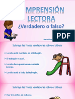 Comprensión Lectora Con Pequeñas Frases y Dibujos PDF