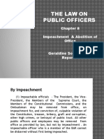 The Law On Public Officers: Impeachment & Abolition of Office Geraldine Solis-Ybaňez Reporter