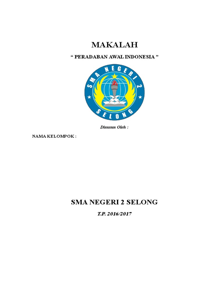 Makalah Peradaban Awal Indonesia Pdf