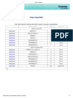 Clases Impartidas