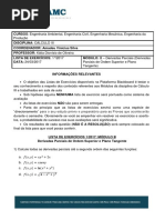 Lista ModuloB ESAMC Calculo III Ordem SUPERIOR plano tangente
