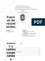 Fuerz As de Rozam Ientos Y, Fuerza S Distri Buida Sy: Cables Suspe Ndido S