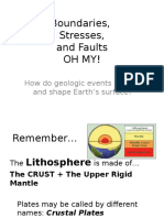 Plate Boundaries Stresses Faults Table