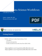 Creating Data Science Workflows - A Healthcare Use Case