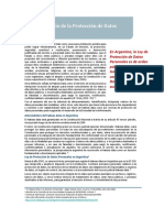 Marco Regulatorio de La Proteccion de Datos en La Republica Argentina