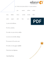 Ejercicio Lectura de Palabras y Frases Con Silabas Directas y Silabas Inversas