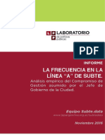 Informe Frecuencia Línea A. Octubre2016