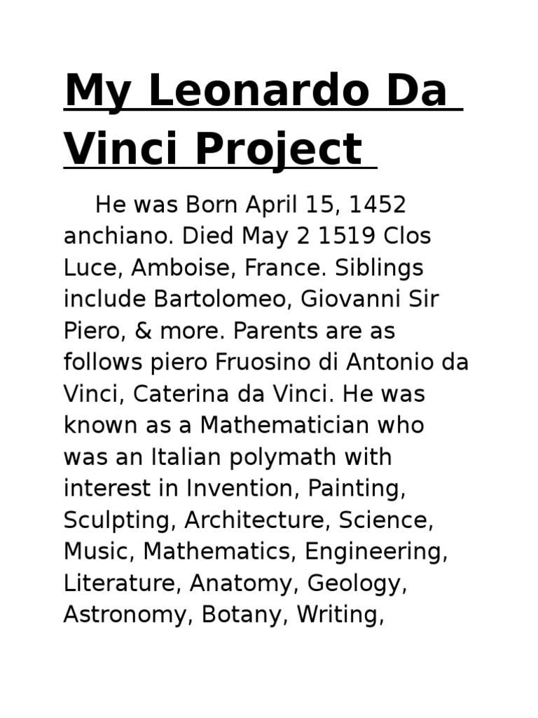 Notes Uploadtoweb PDF Leonardo Da Vinci Paintings