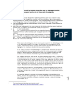 Vaccination Protocols for infants under the age of eighteen months and subsequent protocols in the event of adversity 