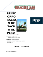 Reincorporacion de Tacna Al Peru - Interculturalidad