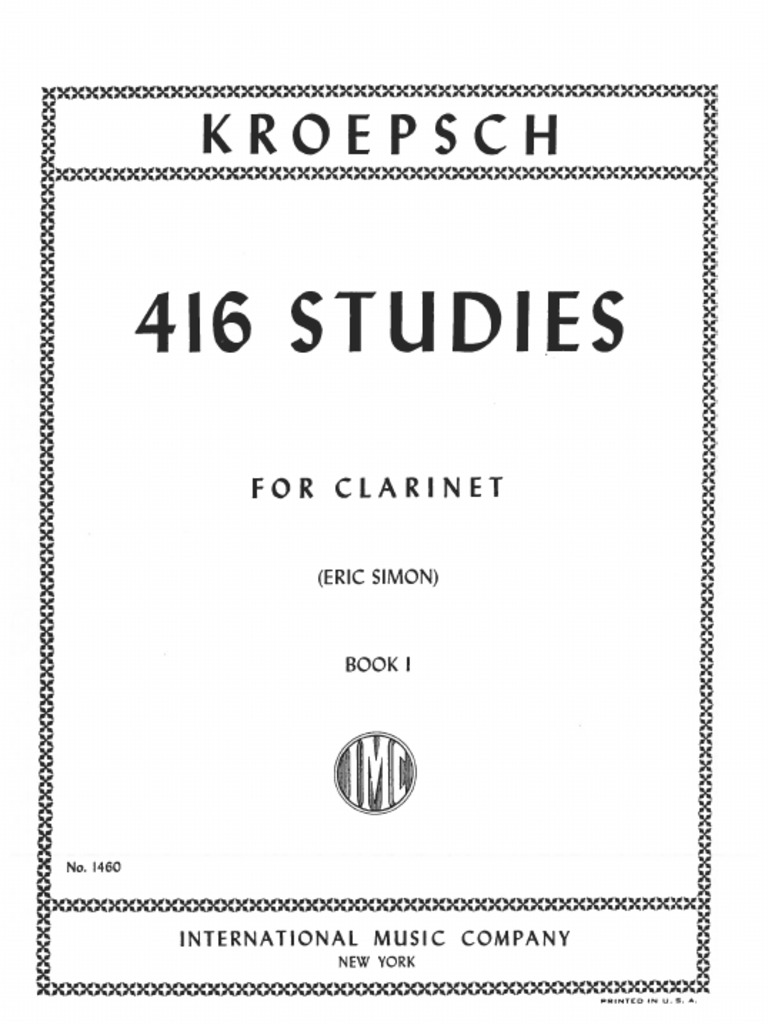 Kroepsch 416 Studies For 1 (Simon) PDF