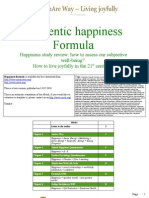 Authentic happiness Formula. Happiness study review