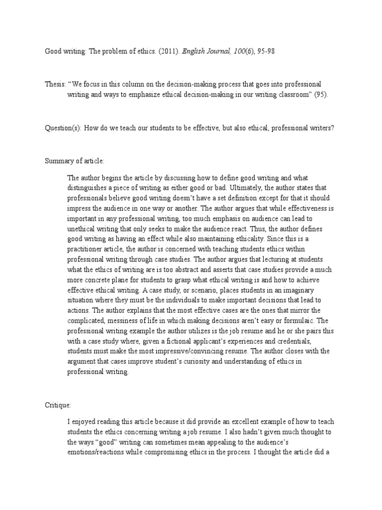 Free online article critique image