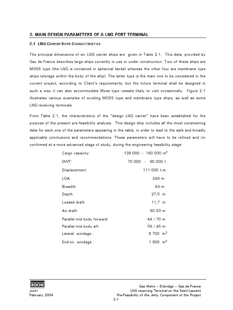LNG Terminal Design Parameters Overview | PDF | Ships | Liquefied ...