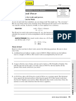 Work and Power Math in Science