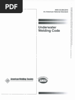 AWS D3.6M 2010 Under Water Welding Code PDF | PDF