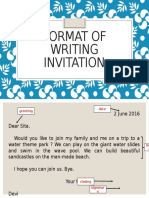 Format of Writing Invitation