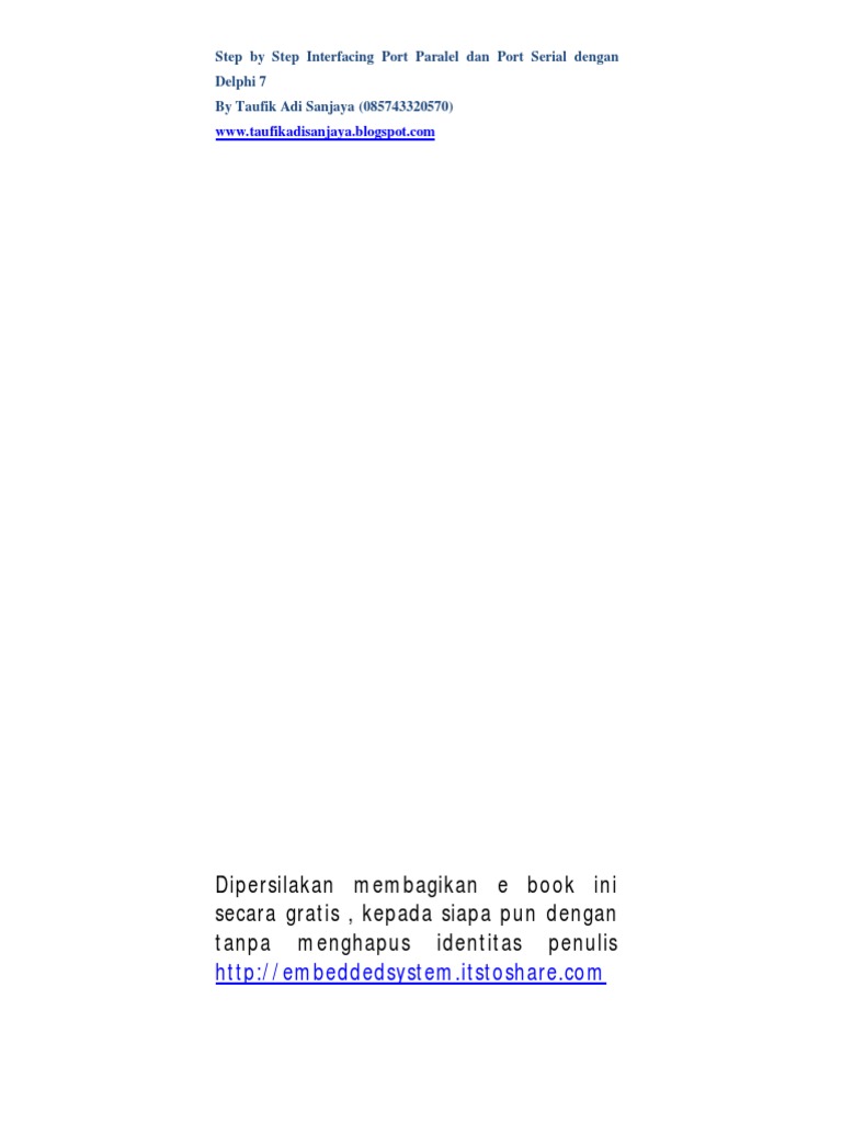 Interfacing Port Paralel dan Serial Delphi 7 | PDF | Seni